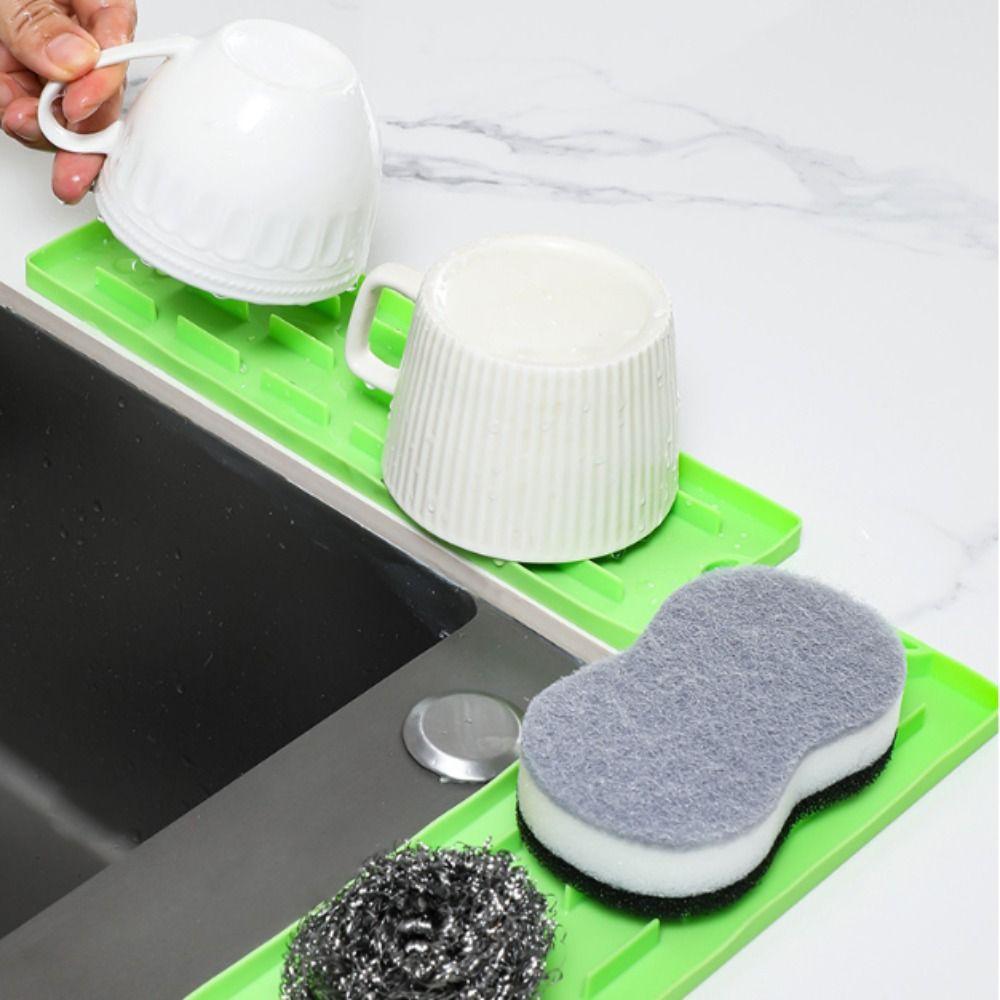 3pcs Flexible Silicone Mat Organizer Heat-Resistant Non Slip Mat Draining Rack Countertop