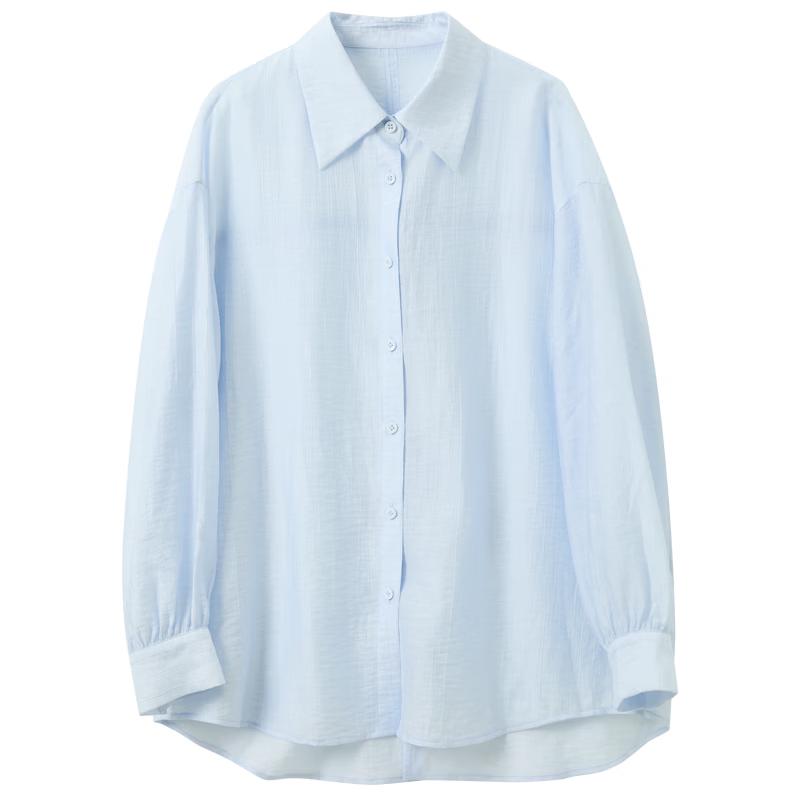 Sancai Lightweight Tencel Loose Split Tie-Front Blouse