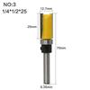 Pattern Bit Industrial 1/4inch Shank Top Bearing Flush Trim Pattern Router Bits