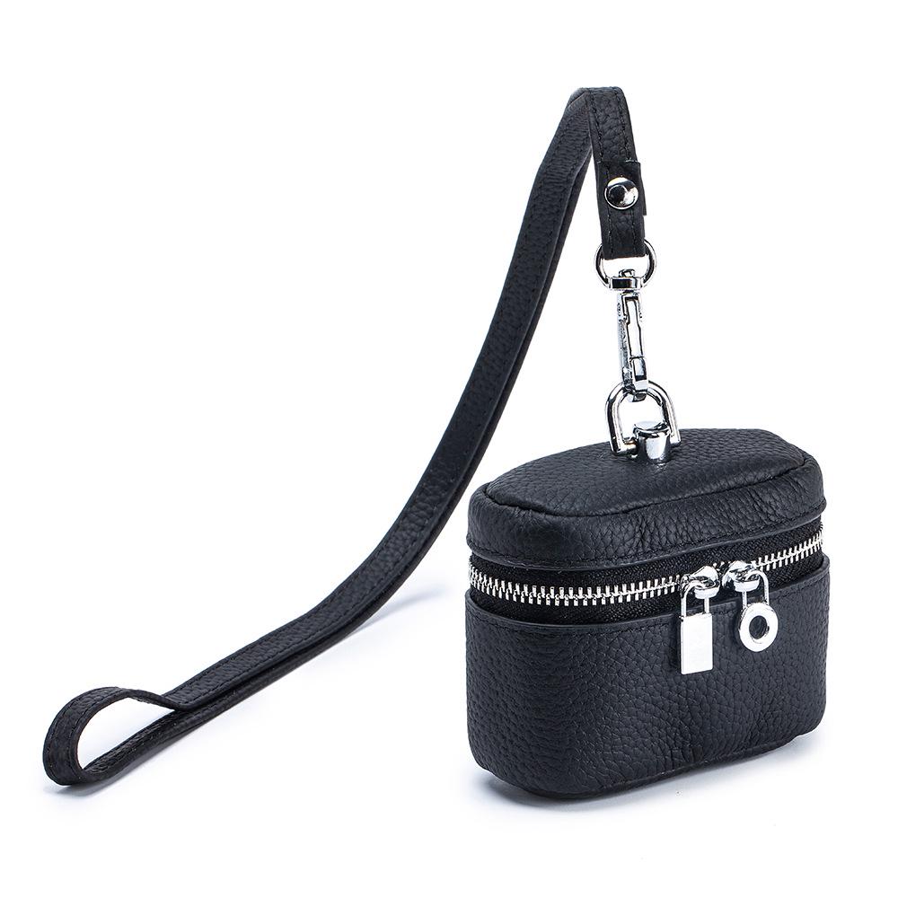 Genuine Leather Coin Purse with Lanyard – Compact, Stylish, and Multipurpose for Lipstick and Earphones