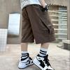 Summer Children's Cargo Shorts with Side Pocket for Boy Casual Knee Length Capris Kids Short Pants  Boys' Shorts