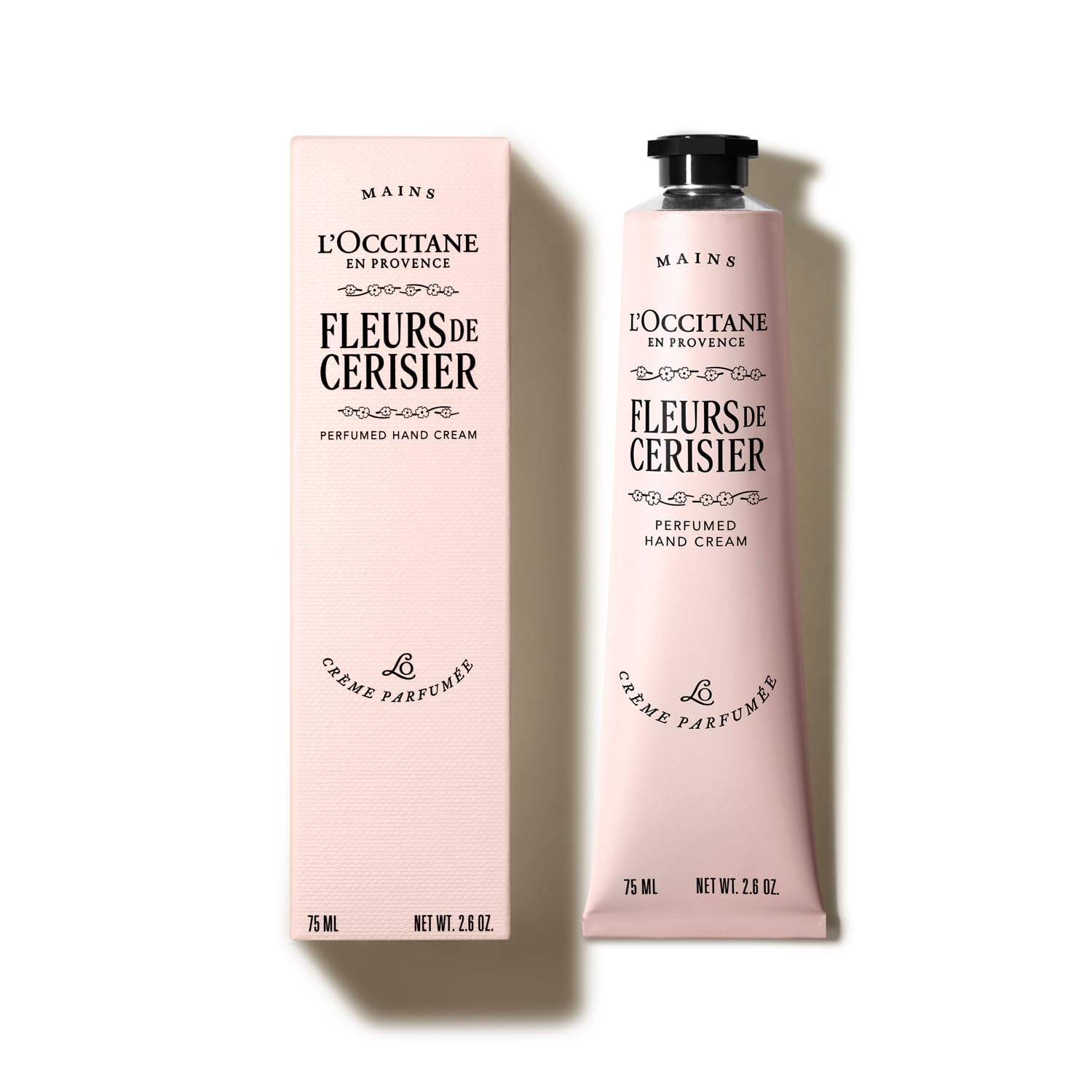 

Fleur de Sourisie Sakura Perfumed Hand Large Popular for Men and Birthday Gift L OCCITANE (Cherry Blossom) Cream, 75mL, Capacity, Moisturizing, Women, розовый