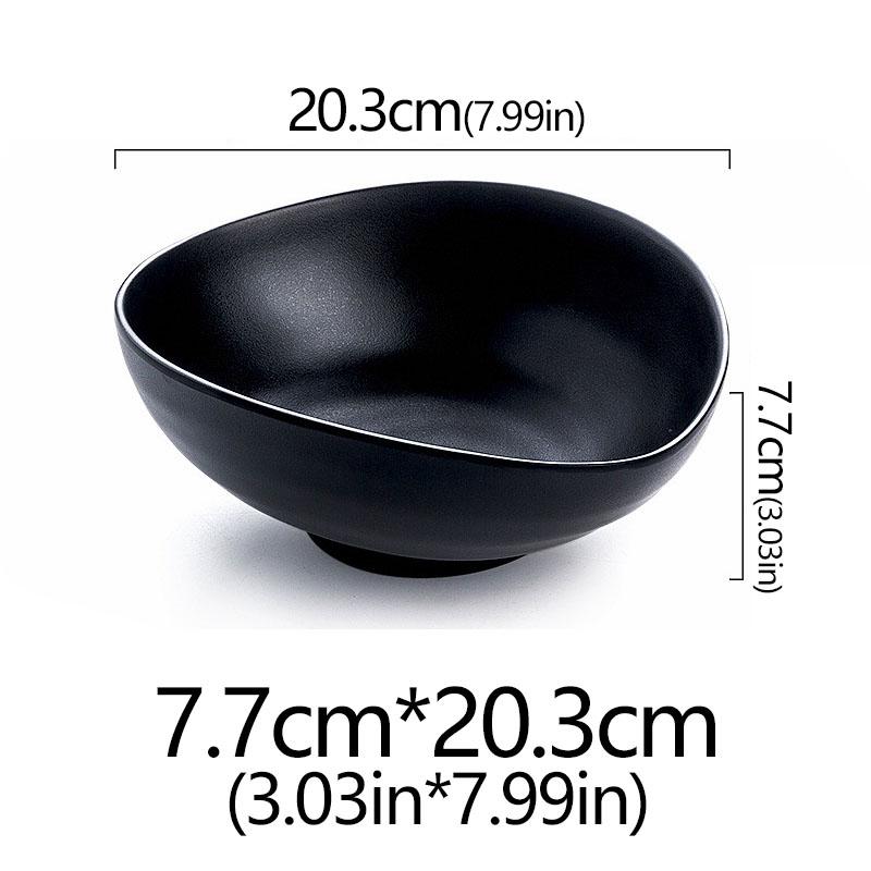 Frosted Melamine Ramen Bowl Imitation Porcelain Large Noodle High Temperature Resistance Bowl Salad Soup Bowl Fast FoodTableware