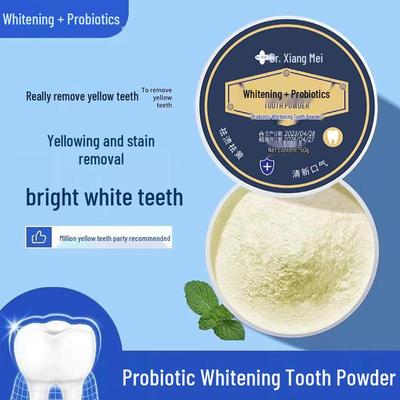 Xiangmei Doctor TikTok Style Whitening Probiotic Tooth Powder for Stain Removal and Tooth Brightening