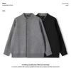 Loose Plaid Patchwork Fake Two Piece Knit Cardigan Sweater For Men