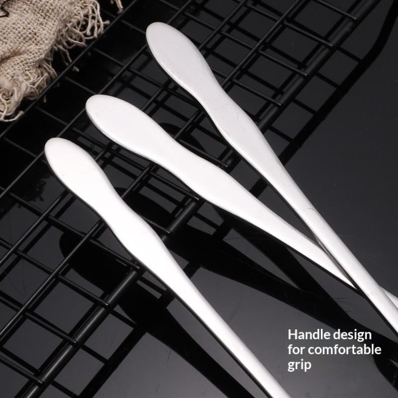 Stainless Steel Long Handle Stir Spoon Designed For Effortless Mixing In Cocktails And Teas