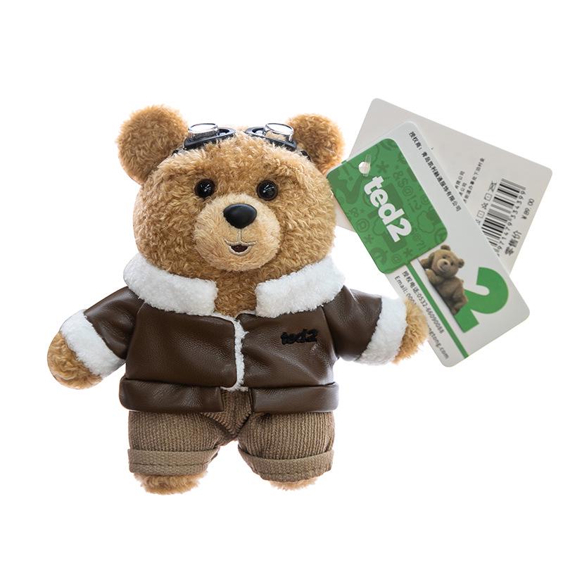 Ted2 Plush Teddy Bear Keychain Pendant - Stuffed Animal Comfort Doll Birthday Gift