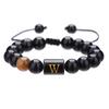 Black Diamond & Tiger Eye Beaded Adjustable Couple Bracelet - Men's Jewelry