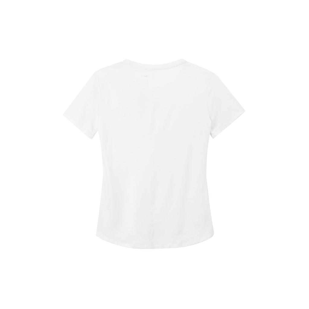 Nike Ležérní prodyšný, rychleschnoucí trénink, sportovní triko s kulatým výstřihem, krátký rukáv, dámské topy, bílá DD0619-100