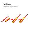 Insulated 3-in-1 Industrial Grade Screwdriver Set: Phillips & Slotted Electrician Tool.