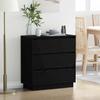 Nightstand Black Oak Look 71 x 34.5 x 75 cm Engineered Wood