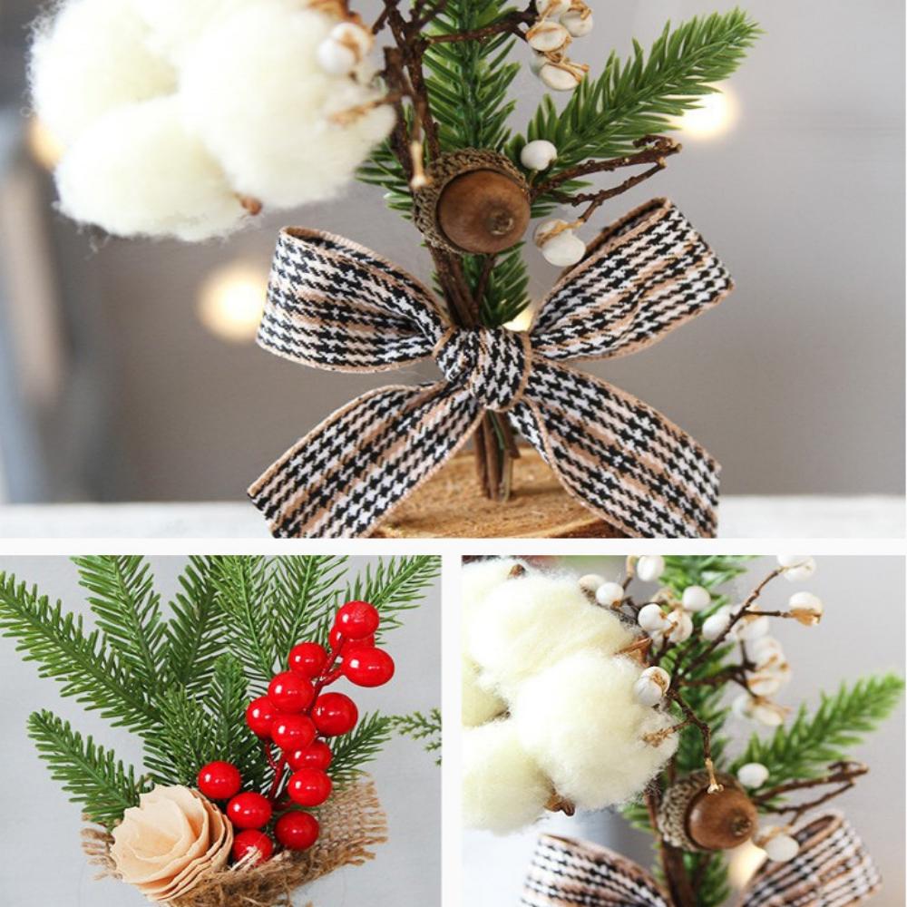 Desktop 25cm Christmas Tree, Used for Christmas New  Spring Festival Potted Festival Scene Arrangement Decoration Ornaments
