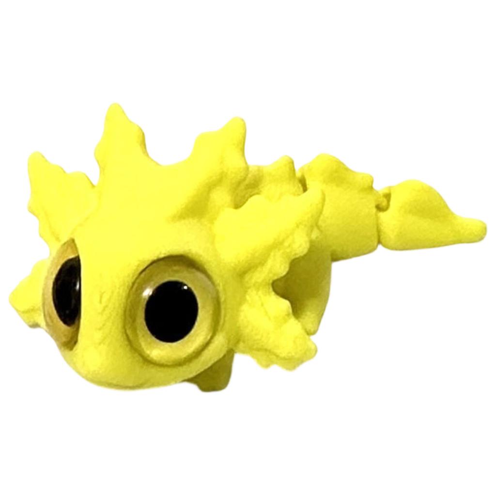 3D Printed Salamander Keychain, Big Eyed Dragon With Movable Joints