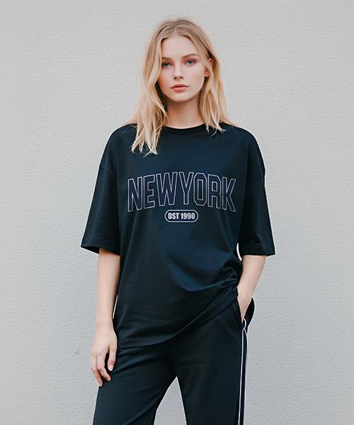 CRISCELO New York Old School T-Shirt Nv_Black 20S Oversized Fit