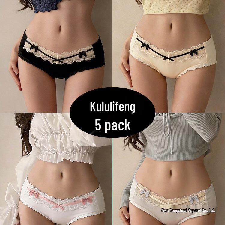 

2026 Women s Seamless Canelé Lace Panties with Antibacterial Crotch - Sweet, Sexy, and Spicy Triangle Briefs XL (120-140 jin)