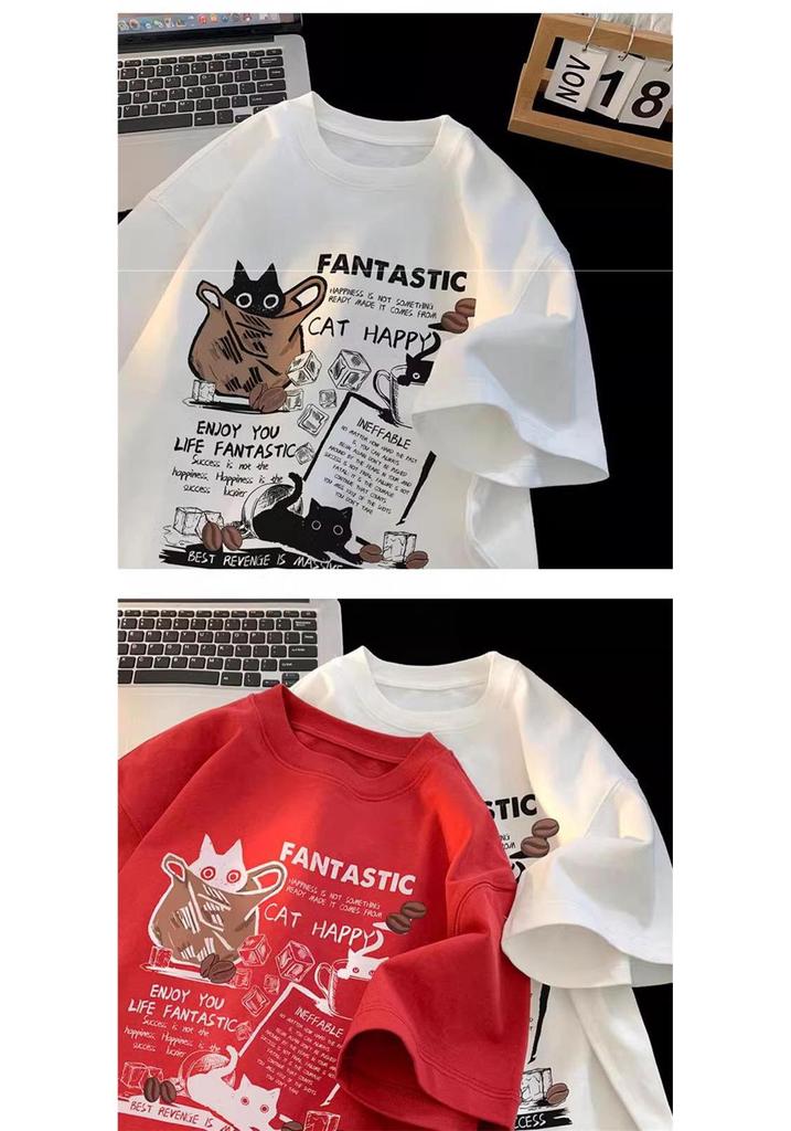 Men's 2025 Trendy American Style Loose Fit Heavyweight Half Sleeve T-shirt