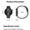 800mAh Large Battery 1.75" AMOLED Fitness 110+ Sports Modes BT Call Health Monitor Outdoor GPS Sports Tracking Smartwatch Men