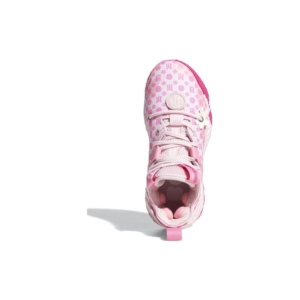 adidas Harden Vol. 6 J Clear Pink Monogram Kids Sneakers Cloud-White Team-Real-Magenta GV7059