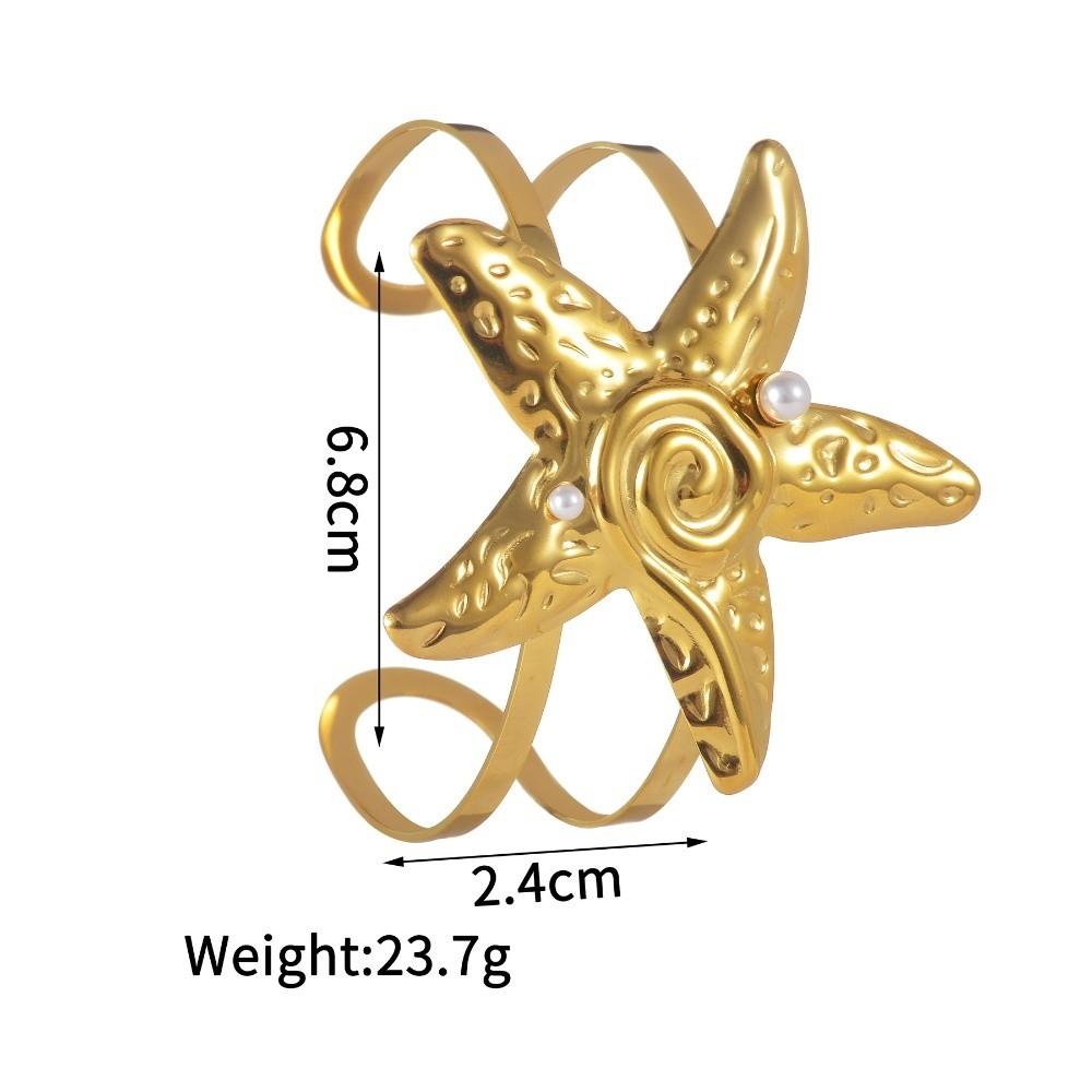 Golden Ocean Style Bracelet Waterproof Exaggerated Enamel Conch Bracelet Various Starfish Shell Turtle Shell Bracelet