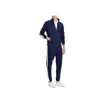 Polo Ralph Lauren Jednokolorowa Kurtka Męska z Długim Rękawem i Boczna Kieszeń na Zamek Granatowy 710743326-004
