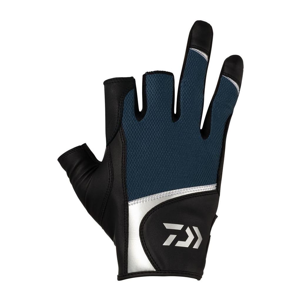 Salt Game Gloves Majolica Blue L [Daiwa] 3-cut DG-7224