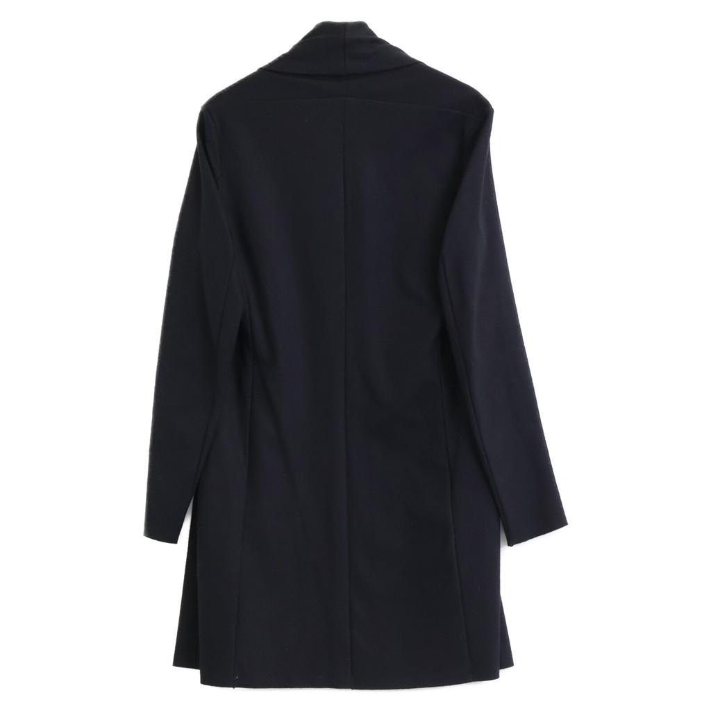 KAZUYUKI KUMAGAI Black buttonless wool short coat coat 1 blackUsed