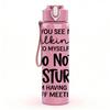 1PC If You See Me Talking Do Not Disturb 750ml Color Plastic Sports Water Bottle Leakproof Flip Straw Lid Suitable for Sports Office Home Use