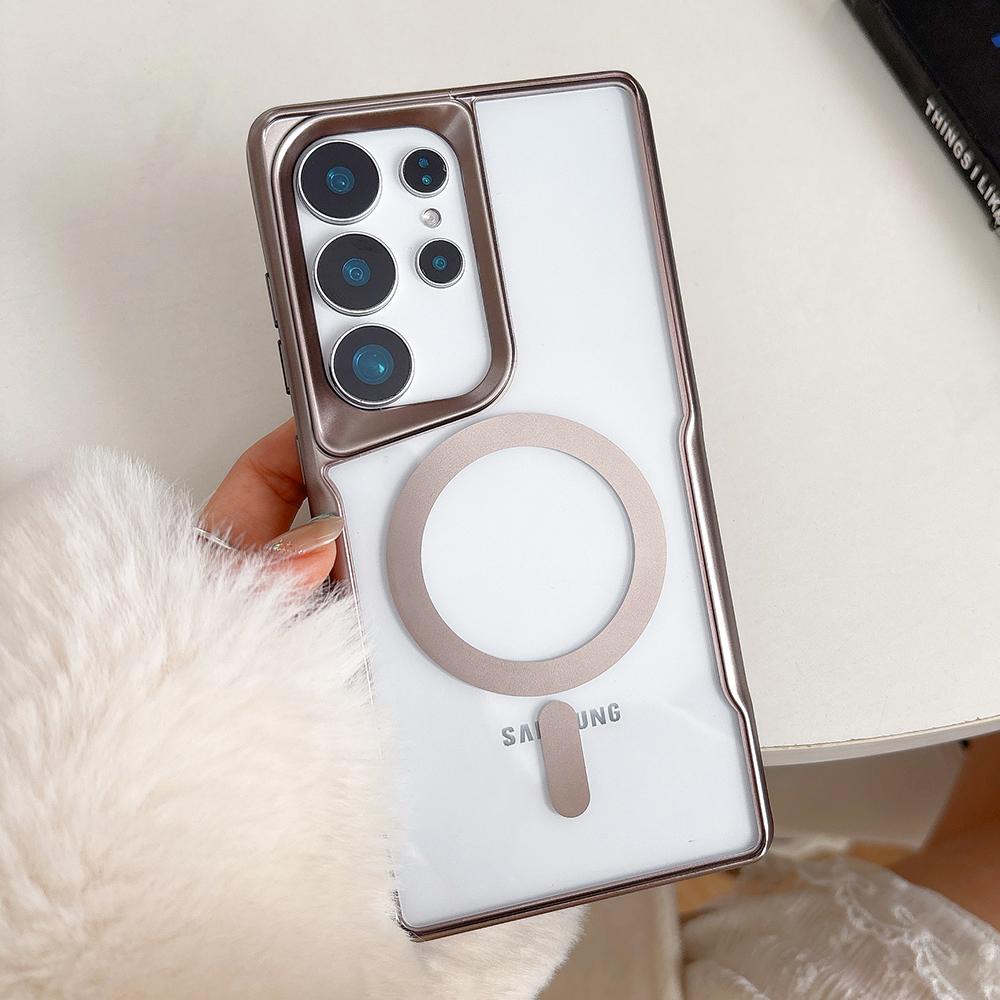 

Покрытие магнитный прозрачный чехол для Samsung Galaxy S25 Ultra S24 Plus S23 S22 беспроводная зарядка ударопрочный бронированный бампер чехол For Samsung S24Ultra