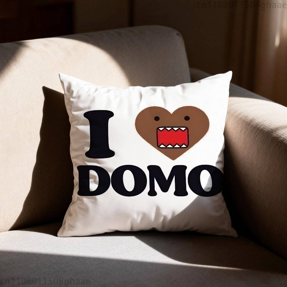 Cute Funny Domo Cartoon  Pillow Cover Living Room Sofa Cushion Cover Bedroom Room Bed Pillow Cover Home Decoration