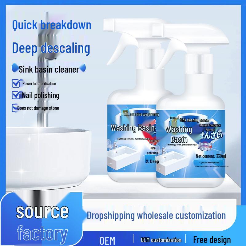 Bathroom Sink and Countertop Descaler - Yellow Stain Remover for Ceramic Washbasins