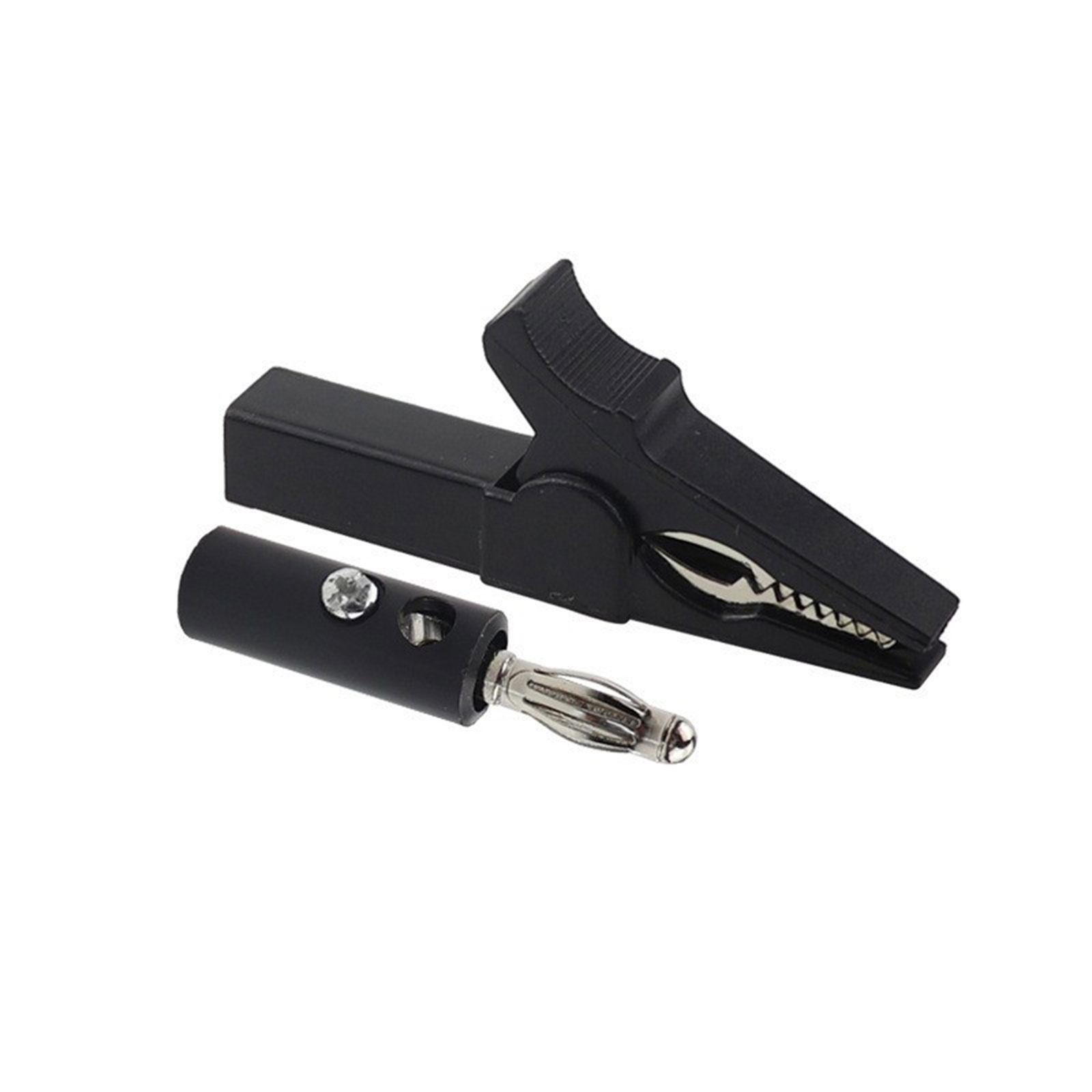 

Insulated Electric Clips 55mm Alligator Clip and Banana Plug Test Probe With 4mm Banana Plug Cable Clips Enduring