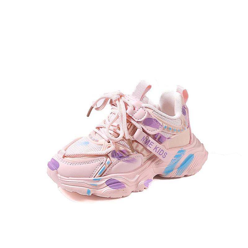 Girls  and Boys  Breathable Mesh Running Shoes, Soft Sole, 2025 Autumn Collection Size 26, 16.4 cm
