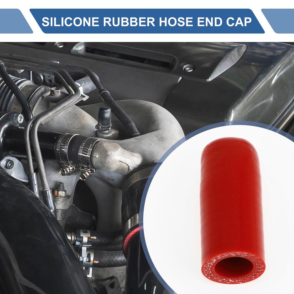 X AUTOHAUX Silikonowa zaślepka wtyk Hydraulika Obsługa Mecla Zaślepka Hydraulika Zaślepka Czerwona 50mm