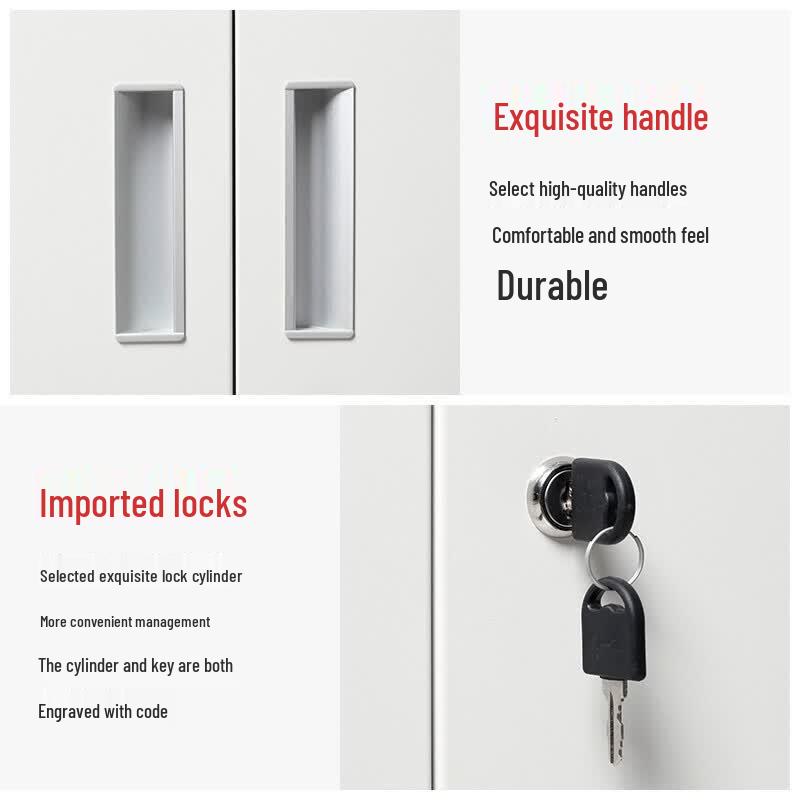 HDF Steel Office Cabinet with Lock (Top Unit)