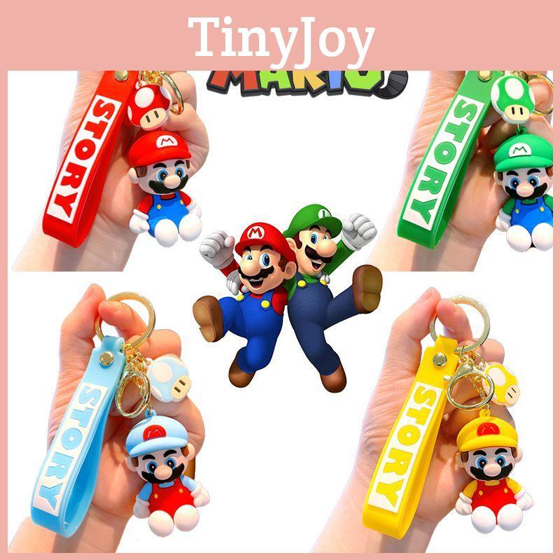 Keychain Mario Super Toy Cartoon Key Ring Bag Pendant Doll Kids Gifts Decorate