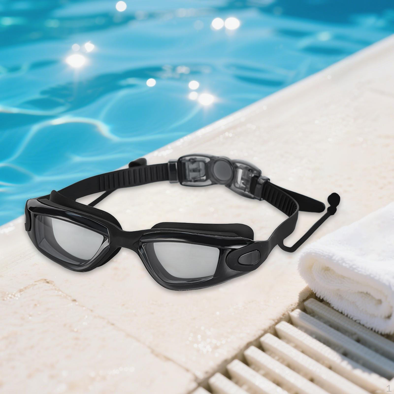 

Очки для плавания с защитой от запотевания, удобные для взрослых, водонепроницаемые, для бассейна чёрный