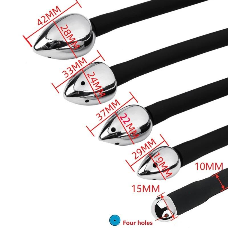 Silicone Metal Anal and Vaginal Enema Cleaning Irrigation and Washing Device Unisex Adult Sex Product