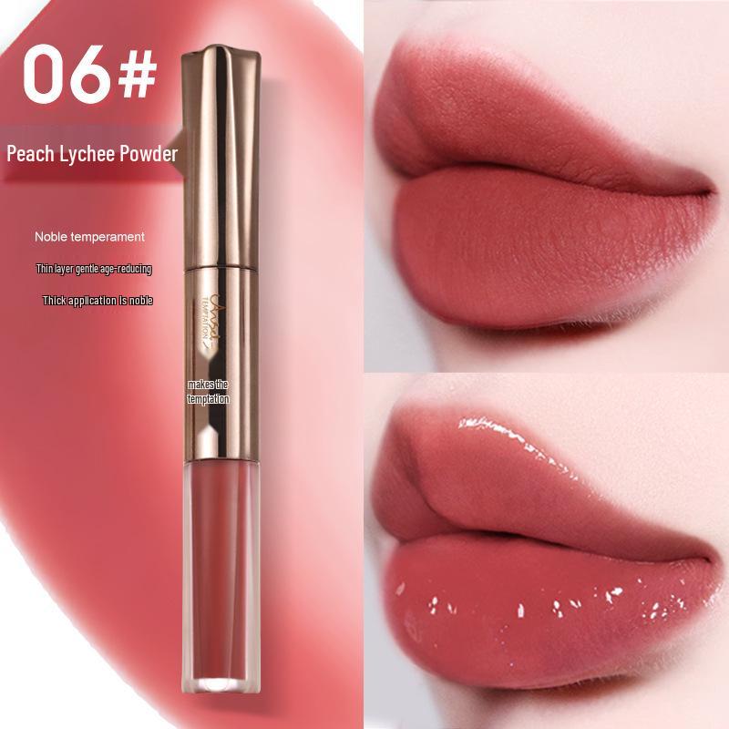 Angel's Temptation Lip Glaze Set: Matte Velvet, Mirror Shine, and Plumping Water Light Lipsticks