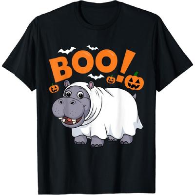 Boo Hippo Halloween Costume Hippopotamus Africa Animal Fun T-Shirt