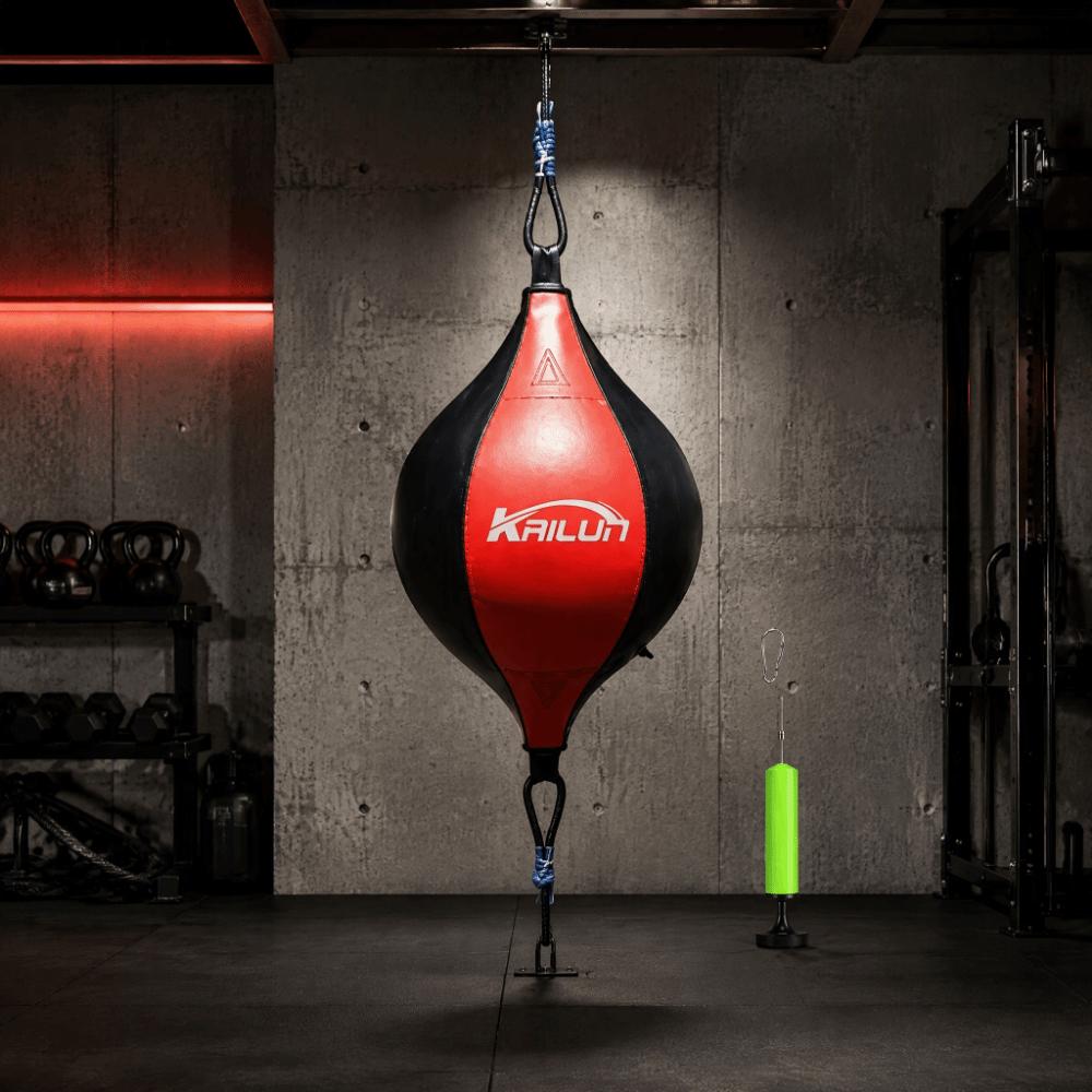 Matériau extérieur PU Balle d'entraînement perforée Balle de boxe suspendue Entraînement de boxe