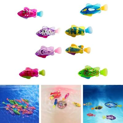 Baby Summer Shower Toy  Light Sensing Swimming Fish Swimming Simulation Electric Electronic Simulation Fish