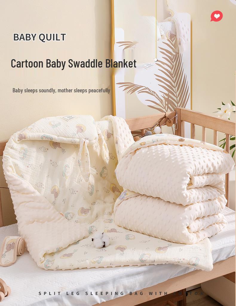 Infant Fleece DouDou Swaddle: Thickened, Warm Baby Wrap for Autumn/Winter