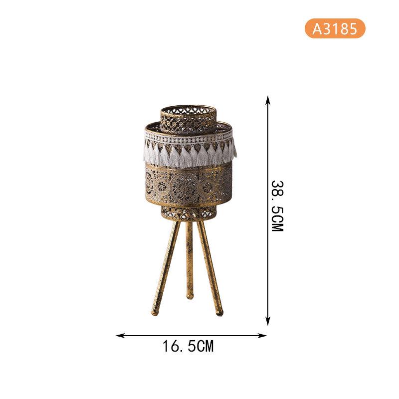 Wabi-Sabi Retro Wrought Iron Candlestick: European Romantic Home Décor for Candlelit Dinners