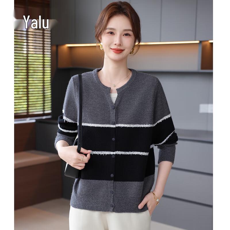 

Yalu Women s Elegant Knitted Cardigan 3XL