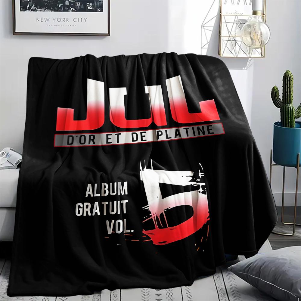 1PC JuL C'est Pas Des Lol Print Flannel Blanket, High quality All Seasons, Home Decor, Warmth and Comfort, Perfect for Christmas Gifts