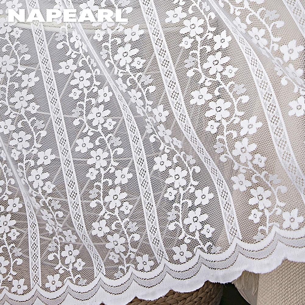 1PC NAPEARL 10-20% Light Blocking French Lace Warp Knitted Sheer Curtain for Living Room Bedroom Balcony Home Decor