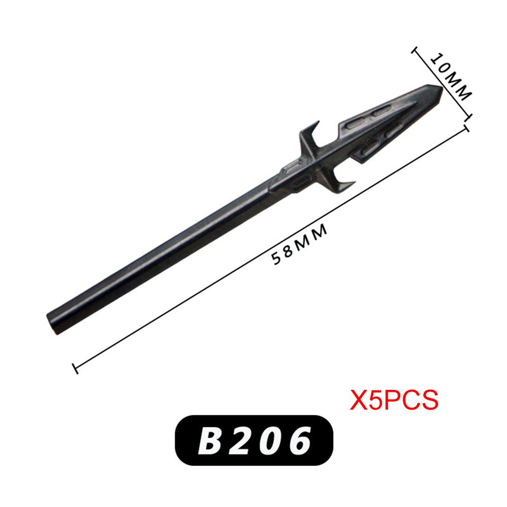 MOC Medieval Weapons Building Blocks Army Soldiers Figures Military Accessories Knife Sword DIY Bricks Toys For Children