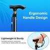 Folding Cane Portable 5-Level Adjustable Height Walking Stick with Foldable Design Wrist Strap