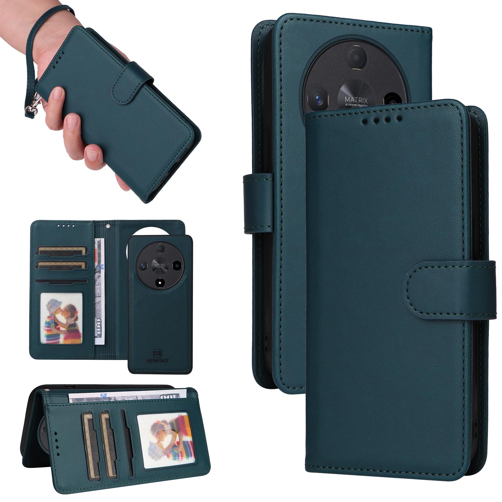 

For Honor X9b 5G/Magic6 Lite 5G Magnetic Case BETOPNICE Detachable PU Leather Phone Cover with Strap D