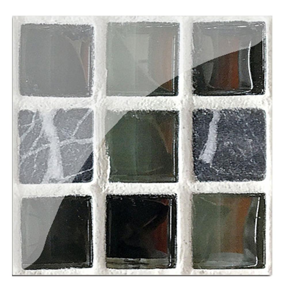 Buy 19pcs PVC Waterproof Mosaic Tile Wall Sticker Kitchen Tiles Decals